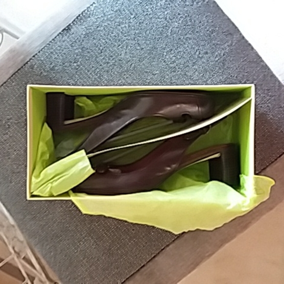 Max Studio Yule Slingback Brown Leather Shoes - Picture 10 of 10